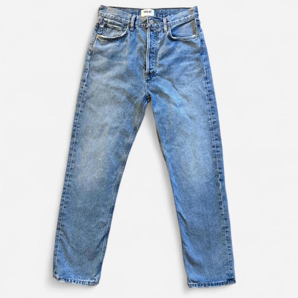 Agolde 90s pinch waist high rise straight leg jeans button fly size 27